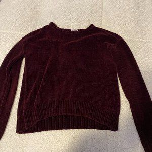 Burgundy velour sweater